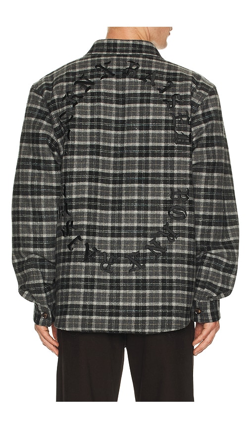 Born x Raised Embroidered Flannel Shirt Jacket