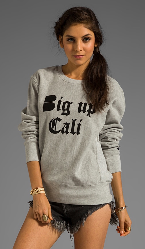 B side by Wale Big Up Cali Sweatshirt in Heather Grey Black