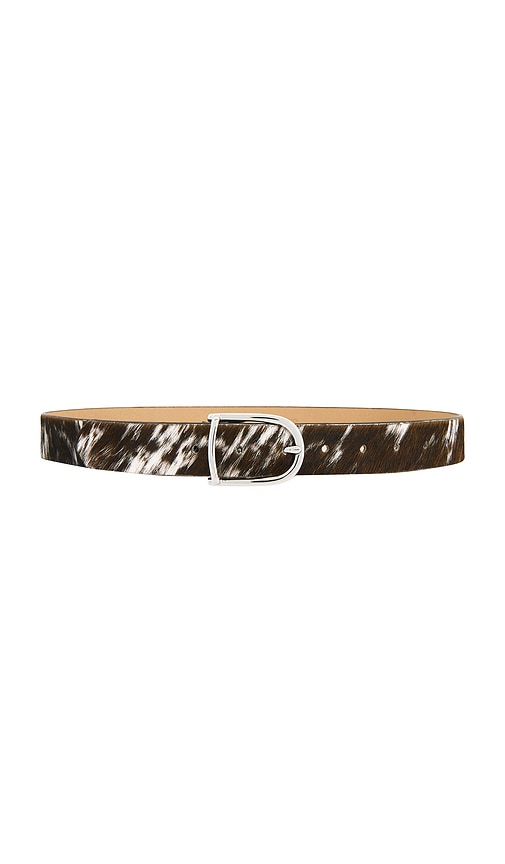 Black Suede Studio Frame Belt In Brown