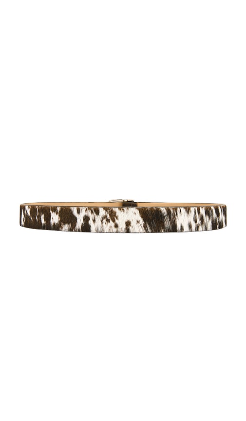 Black Suede Studio Frame Belt In Brown