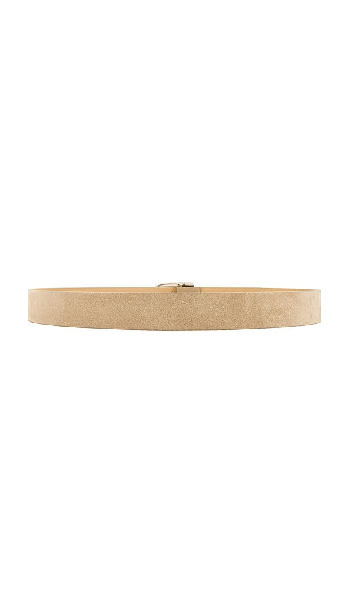 Black Suede Studio Frame Leather Belt In Neutral
