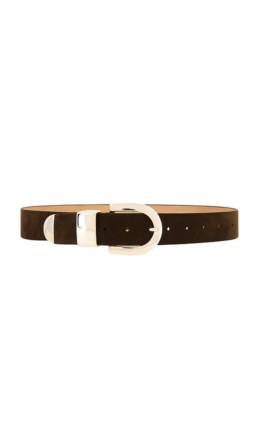 Black Suede Studio Mena Belt In Brown