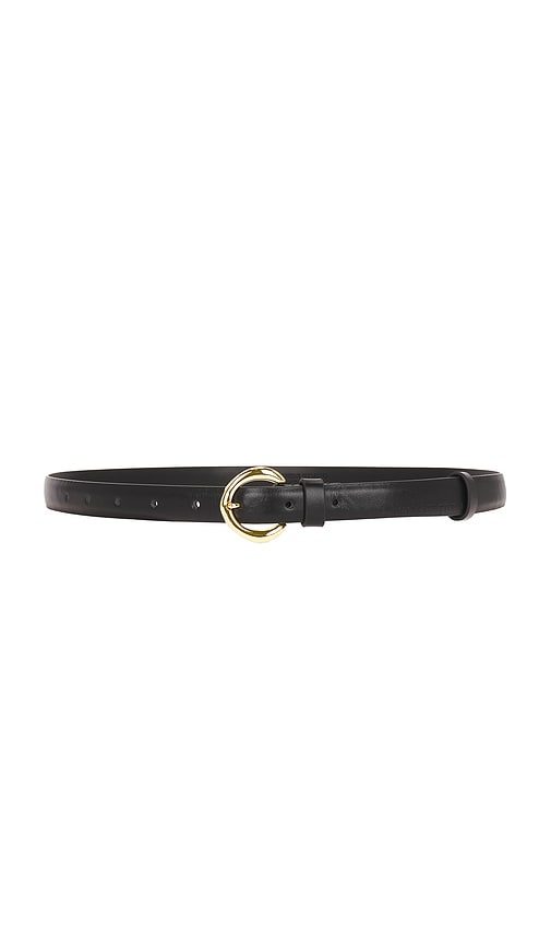 Shop Black Suede Studio Cora Belt In Black & Gold