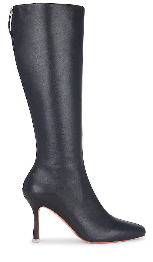 BLACK SUEDE STUDIO Liz Heeled Boot in Black
