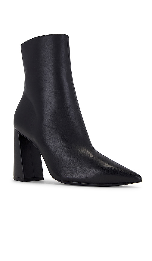 Shop Black Suede Studio Antonia Heel Boot In Black Buffed Nappa Leather