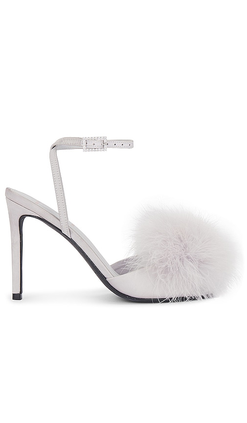 BLACK SUEDE STUDIO Rocca Sandal in Grey Satin