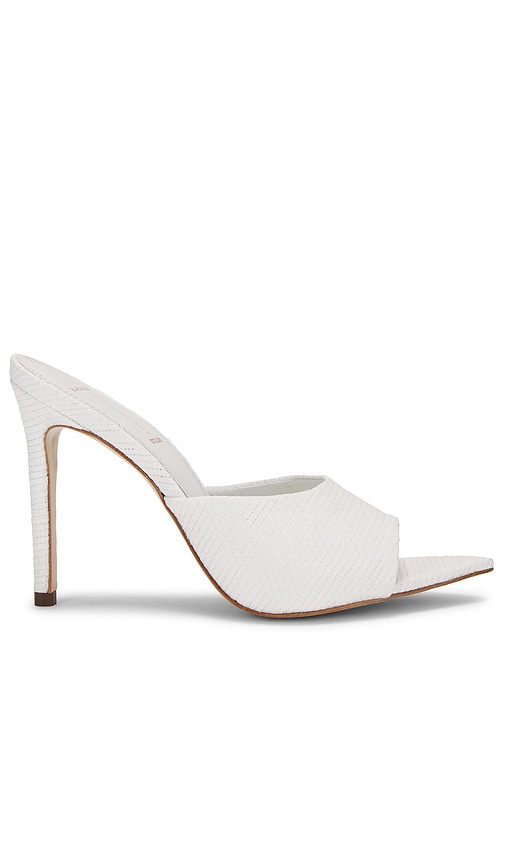 Shop Black Suede Studio Bella Mule In White Raffia