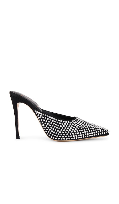 Black Suede Studio Women's Luv 100 Crystal-embellished Satin Mule In Black