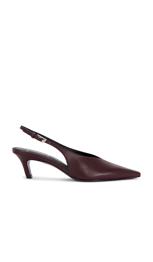 Black Suede Studio Lou 50 Pump In Burgundy