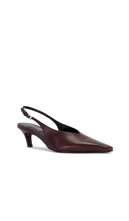 Black Suede Studio Lou 50 Pump In Burgundy