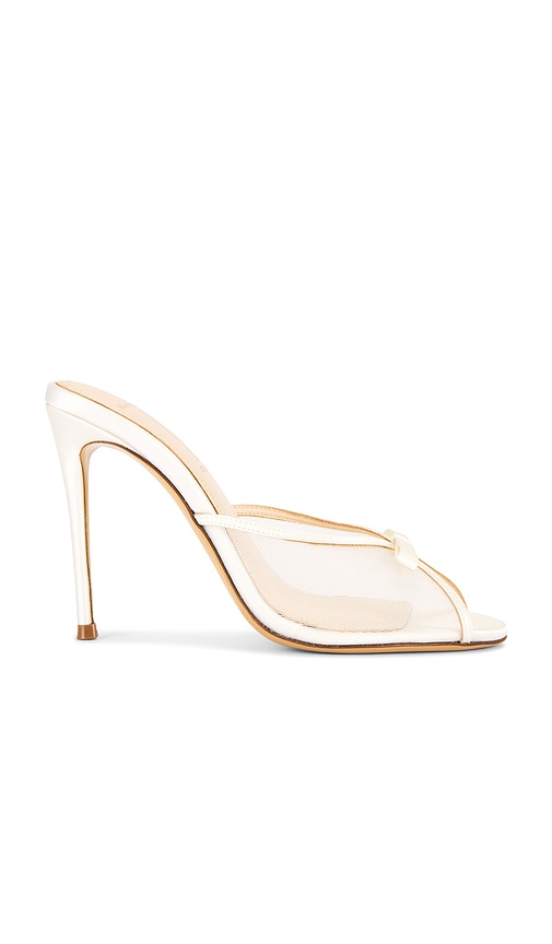 Black Suede Studio Sammie 100 Mule In White