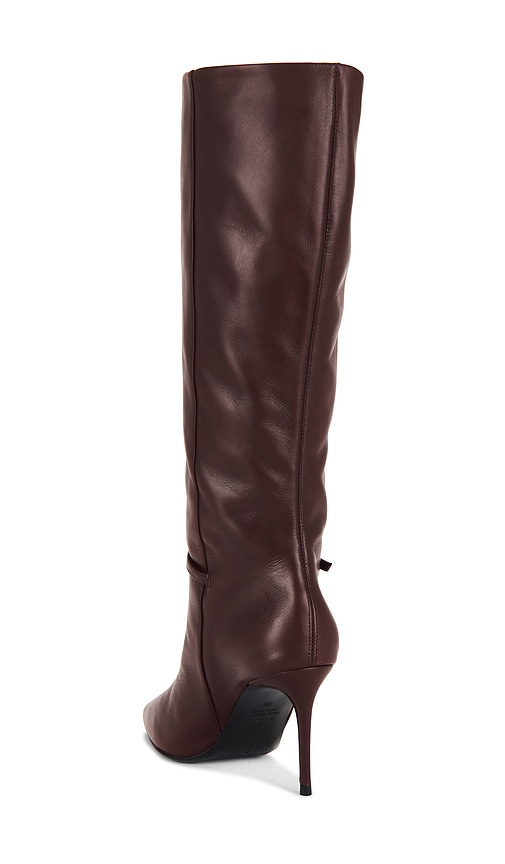  Black Suede Studio Boot Elodie 100 In Burgundy. Größe 37. Also In 39, 40. 