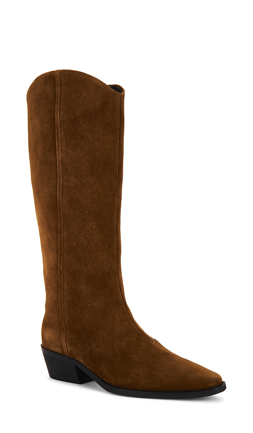 Black Suede Studio Lane Boot In Brown