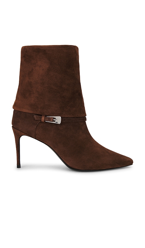 Black Suede Studio Simone 80 Boot In Brown