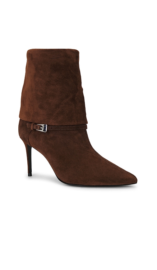 Black Suede Studio Simone 80 Boot In Brown