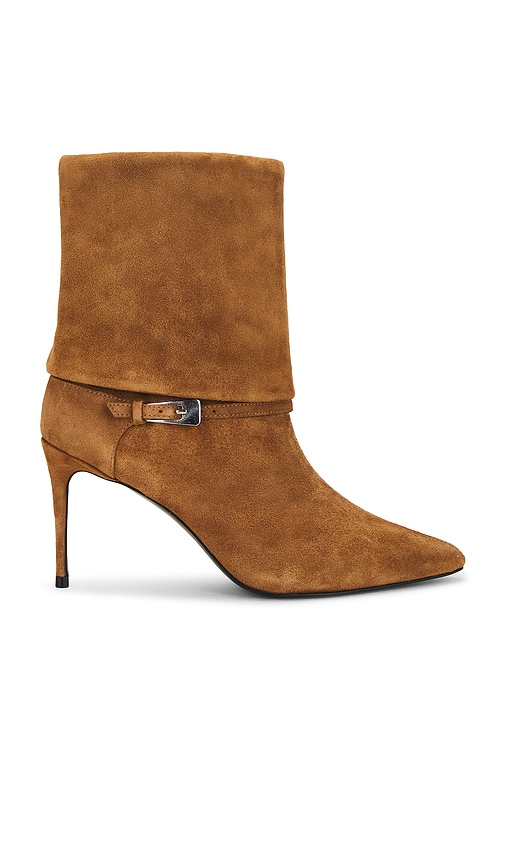 Black Suede Studio Simone 80 Boot In Blue