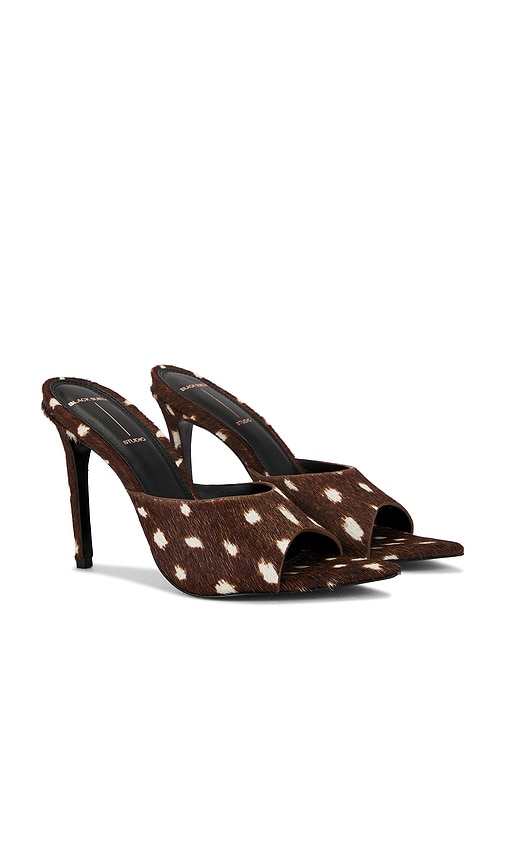 Black Suede Studio Bella Mule In Brown