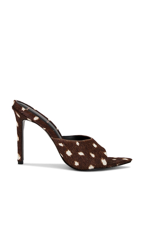 Black Suede Studio Bella Mule In Brown