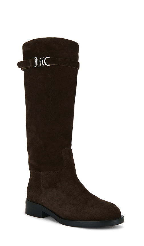  Black Suede Studio Ashley Boot In Brown. Size 36. Also In 37, 38, 39, 41. 