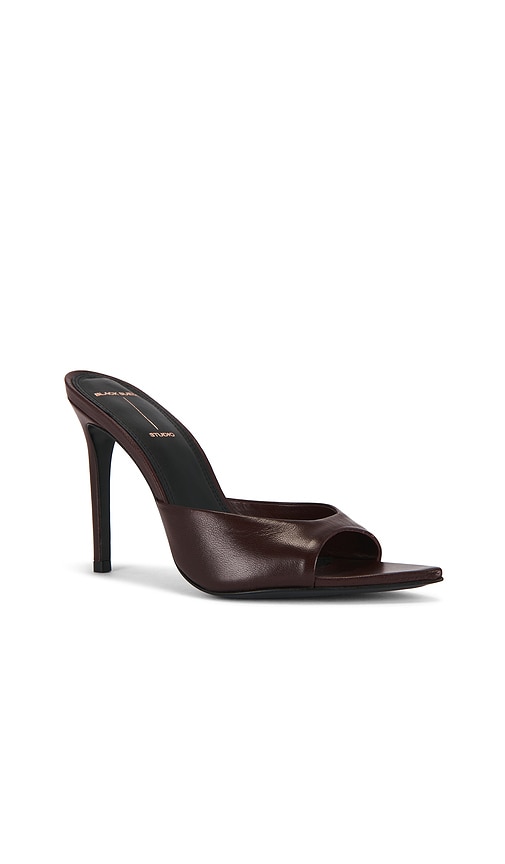 Black Suede Studio Brea Mule In Brown