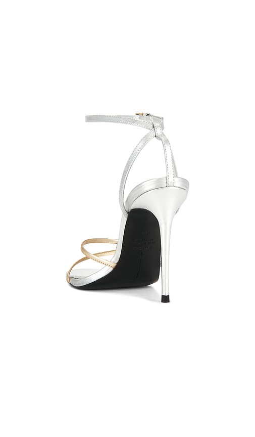 Black Suede Studio Sandale Miley 100 In Metallic Silver. Größe 36.5. Also In 37, 37.5, 38, 38.5, 39.5. 
