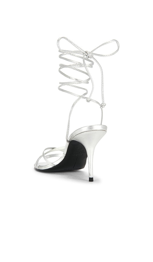  Black Suede Studio Sandale Tally 80 In Metallic Silver, Grey. Größe 36. Also In 37, 37.5, 38, 39, 40. 