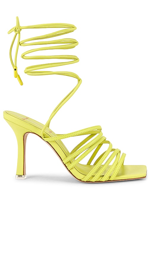 BLACK SUEDE STUDIO Lana Heel in Chartreuse