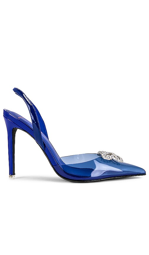 BLACK SUEDE STUDIO Monroe Slingback Heel in Dazzling Blue