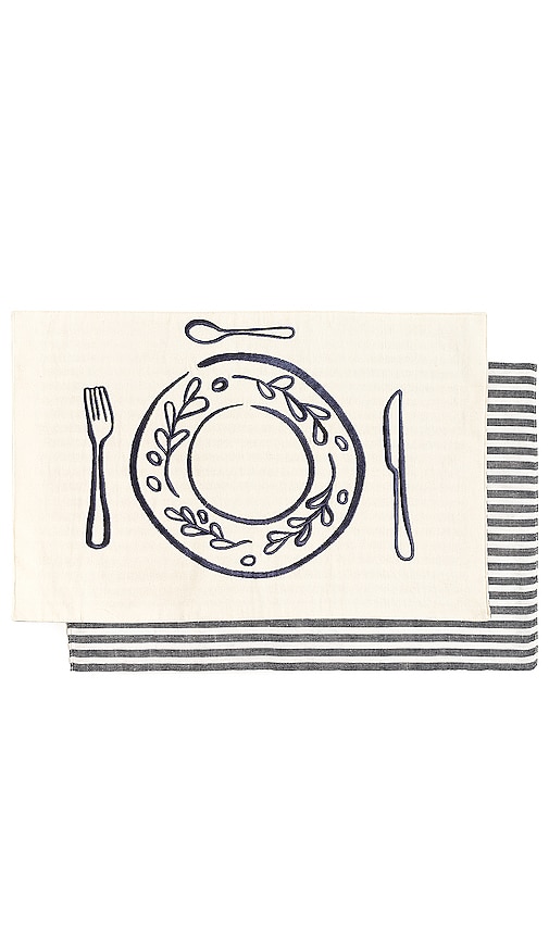 Business & Pleasure Co. Placemat Set Of 4 In Navy