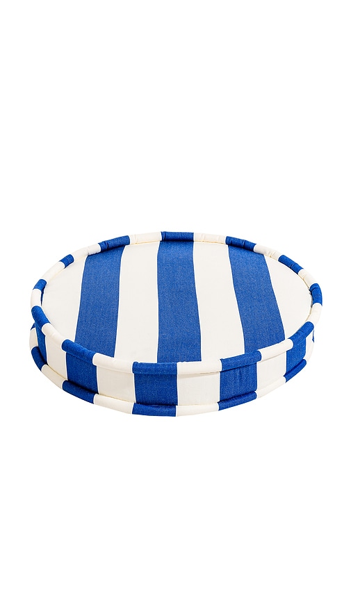 Business & Pleasure Circular Pillow In Blue