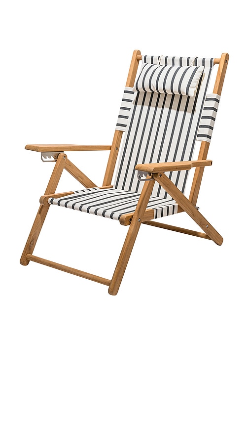 business & pleasure co. Tommy Chair in Monaco Black Stripe