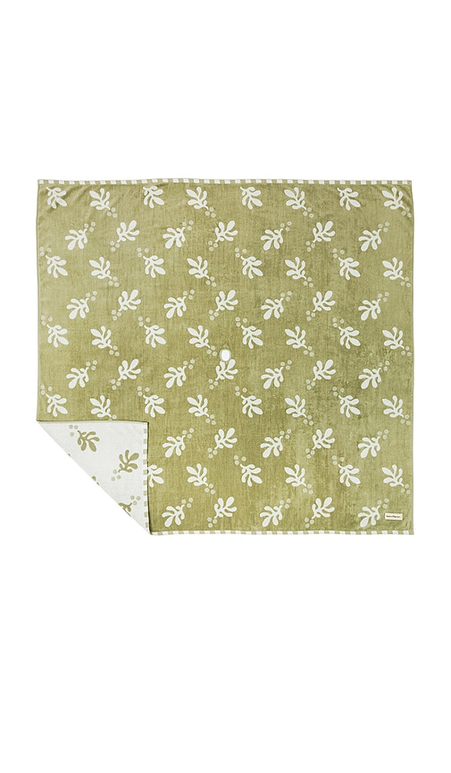Business & Pleasure Beach Blanket In Benoit Jade Green Jacquard