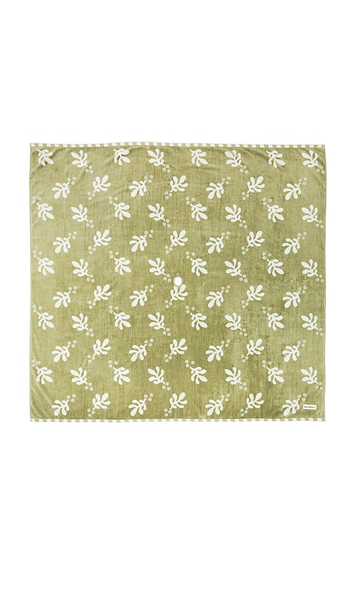 Business & Pleasure Beach Blanket In Benoit Jade Green Jacquard