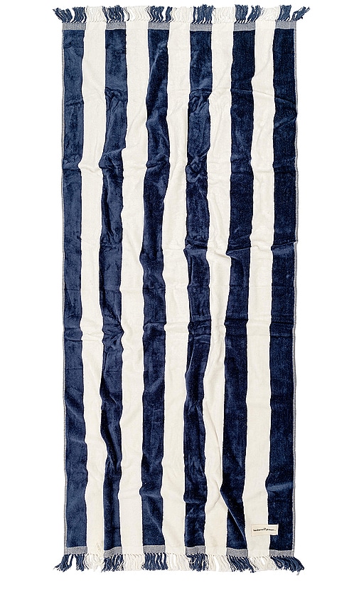 Shop Business & Pleasure Co. Holiday Towel In Crew Navy Stripe