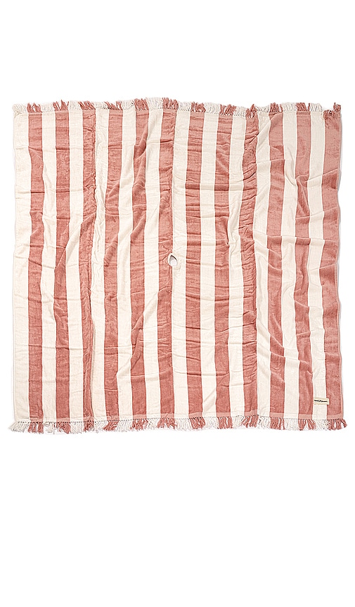 Business & Pleasure Co. Holiday Blanket In Crew Pink Stripe