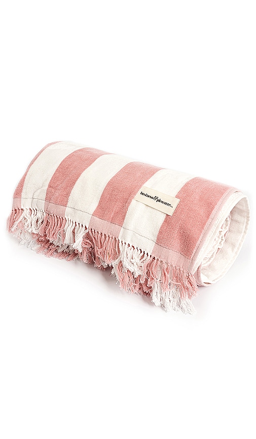 Shop Business & Pleasure Co. Holiday Blanket In Crew Pink Stripe