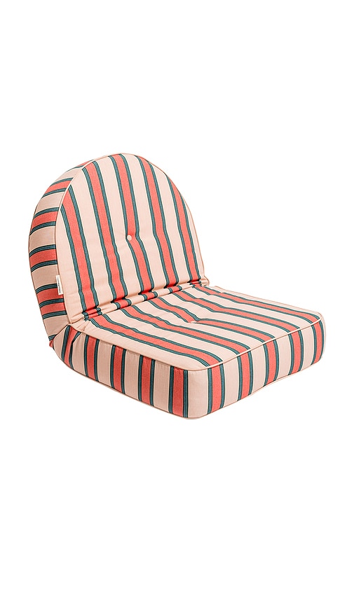 Business & Pleasure Reclining Pillow Lounger In Bistro Dusty Pink Stripe