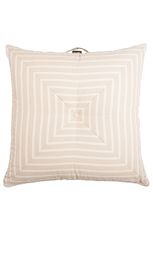 Business & Pleasure Floor Pillow In Monaco Natural Stripe