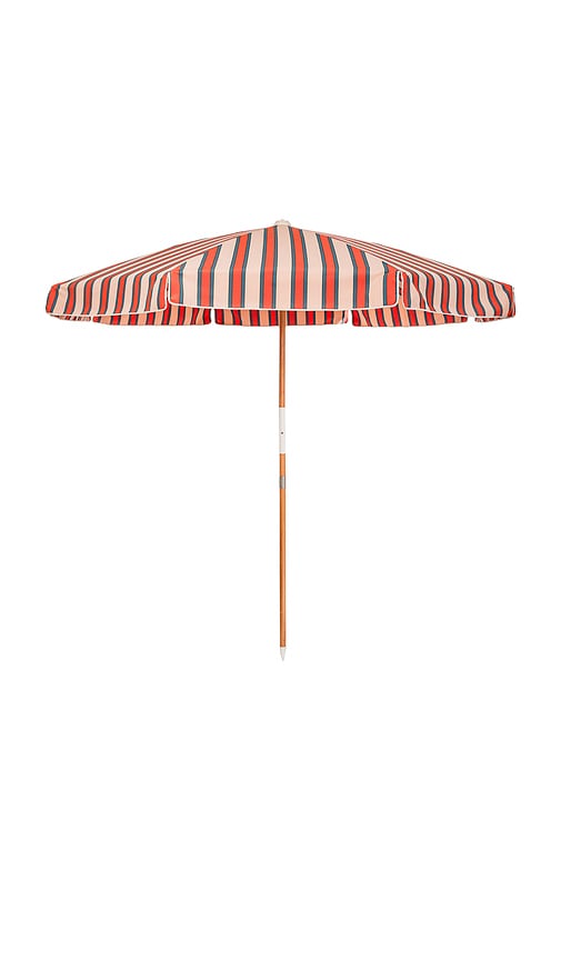 business & pleasure co. Amalfi Umbrella in Bistro Dusty Pink Stripe