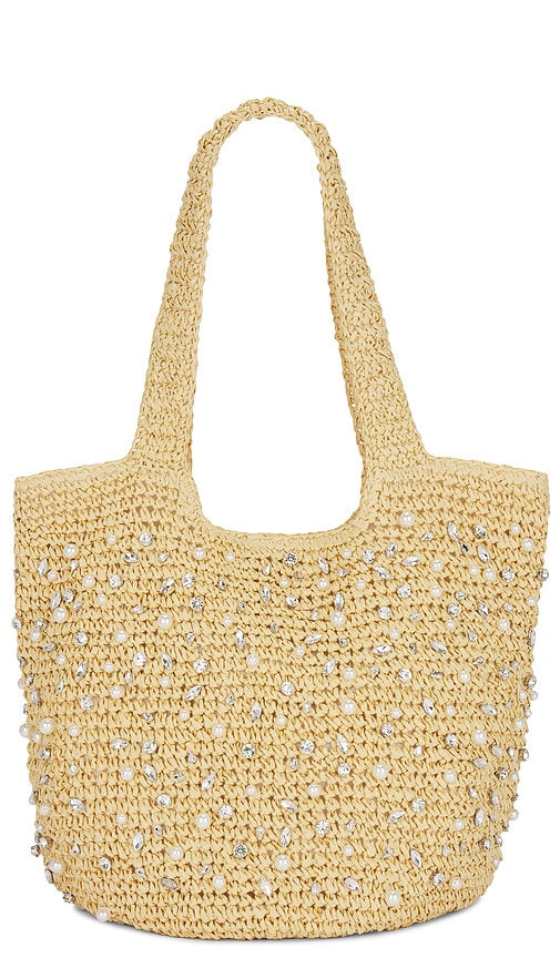 Btb Los Angeles Olivia Pearl Raffia Tote Bag