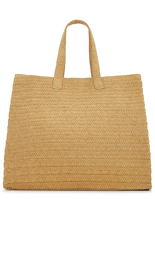 Shop Btb Los Angeles Salty As A Beach Tote In Sand & Pink Rainbow