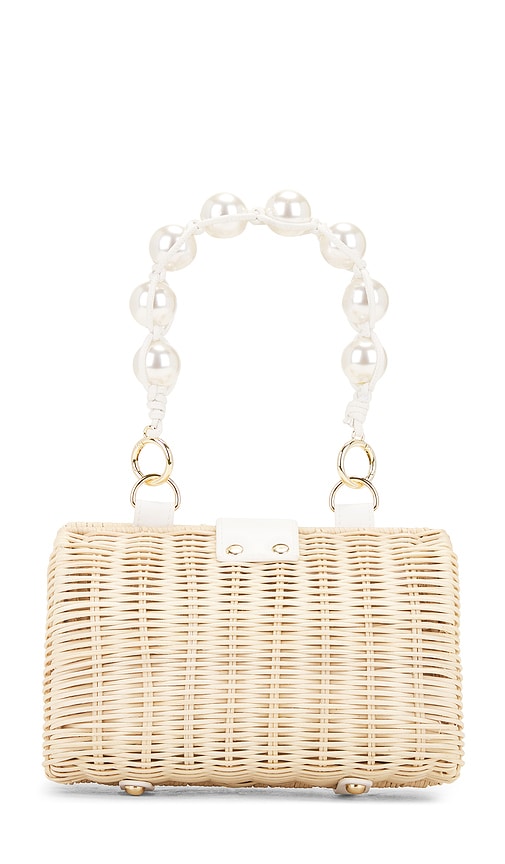 Btb Los Angeles Page Leather Clutch In Natural