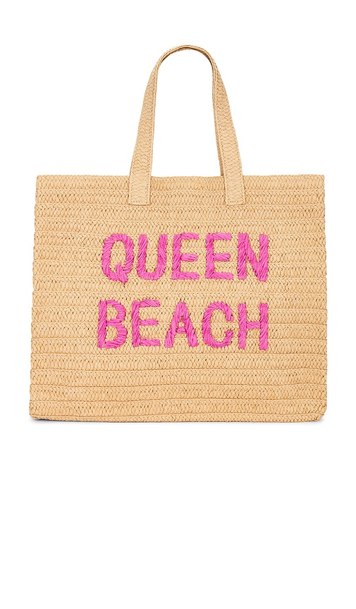 Queen Beach Tote in Tan.