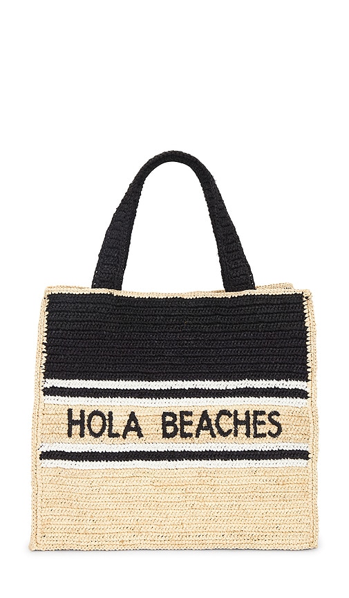 Hola Beaches Boxy Tote in Neutral,Black.