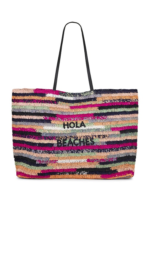 Hola Beaches Beach Tote in Pink.
