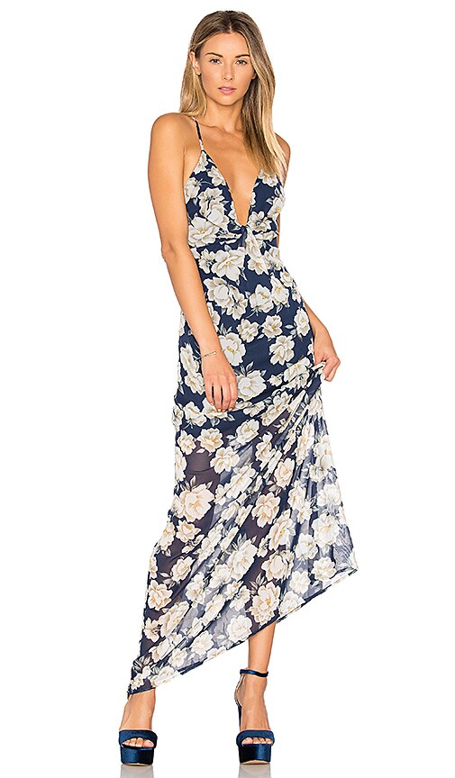 Heike Deep V Maxi Dress