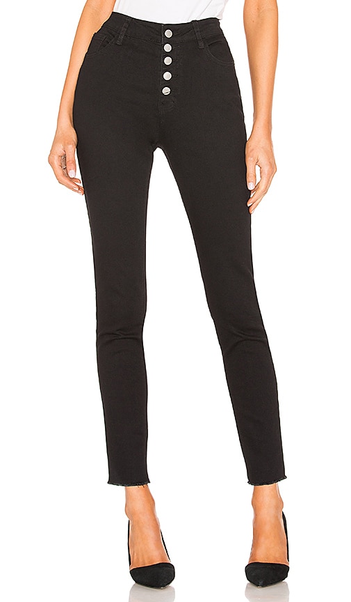 Pierce Button Front Jeans