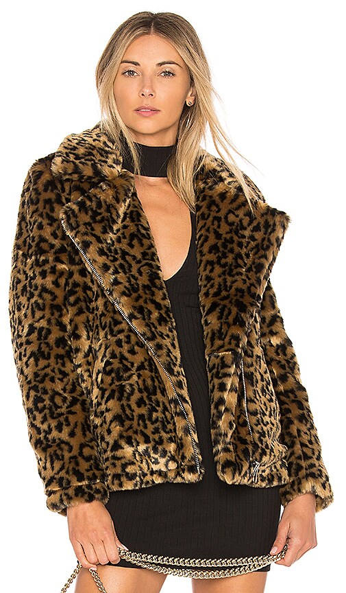 by the way. Dallas Faux Fur Coat in Leopard | REVOLVE