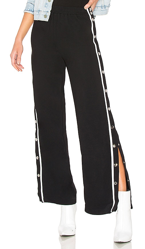 Bonnie Side Snap Track Pant in Black 