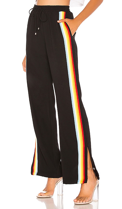 rainbow stripe track pants